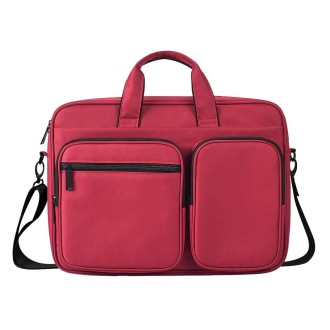 DJ02 Large Capacity Waterproof Laptop Bag, Size: 14.1-15.4 inches(Red Wine)