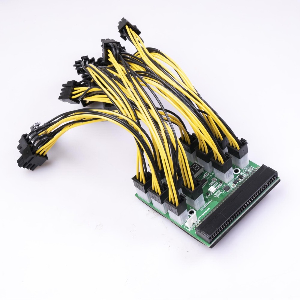 For HP 750W/1200W Server PSU Server Power Conversion 12-port 6-pin CHIPAL Power Module Branch Board with BTC Power Cord