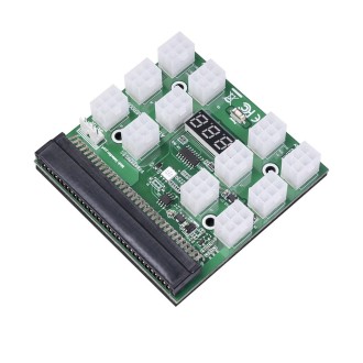 For HP 750W/1200W Server PSU Server Power Conversion 12-port 6-pin CHIPAL Power Module Branch Board with BTC Power Cord