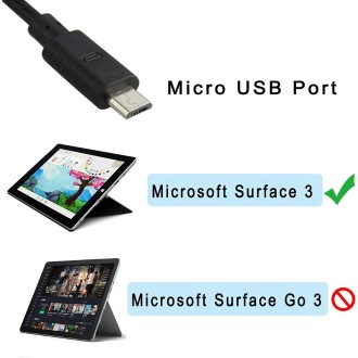 For Microsoft Surface3 1624 1645 Power Adapter 5.2v 2.5a 13W Android Port Charger, UK Plug