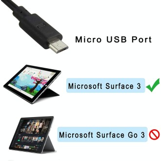 For Microsoft Surface3 1624 1645 Power Adapter 5.2v 2.5a 13W Android Port Charger, US Plug