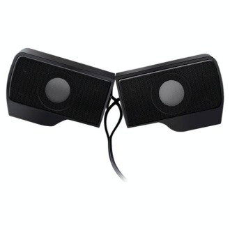 Mini Clip-On USB Stereo Speaker Soundbar for Notebook Laptop PC Desktop Tablet(Black)