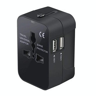 Portable Multi-function Dual USB Ports Global Universal Travel Wall Charger Power Socket, For iPad , iPhone, Galaxy, Huawei, Xia