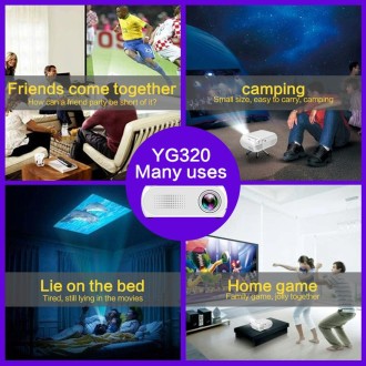 YG320 320*240 Mini LED Projector Home Theater, Support HDMI & AV & SD & USB(White)