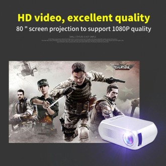 YG320 320*240 Mini LED Projector Home Theater, Support HDMI & AV & SD & USB(White)