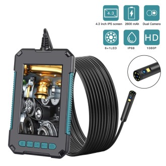 P40 5.5mm 1080P IP68 Waterproof 4.3 inch Highlight Screen Dual Camera Digital Endoscope, Length:2m Hard Cable