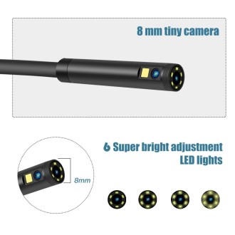 P40 5.5mm 1080P IP68 Waterproof 4.3 inch Highlight Screen Dual Camera Digital Endoscope, Length:2m Hard Cable