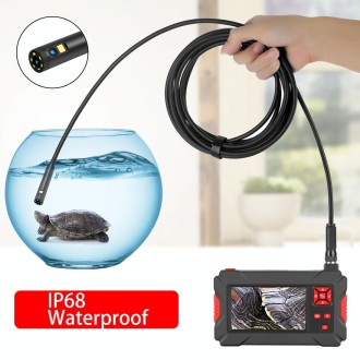 P30 5.5mm 1080P IP68 Waterproof 4.3 inch Screen Dual Camera Digital Endoscope, Length:10m Hard Cable(Black)