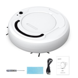 3-in-1 1800pa Smart Cleaning Robot Rechargeable Auto Robotic Vacuum Dry Wet Mopping Cleaner(White)