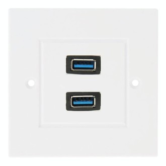 Dual USB 3.0 Female Plugs Home Wall Charger Plate Wall Plate Panel