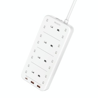 Yesido MC-16 8 Plugs + PD 20W+2 QC3.0 Ports 3250W High Power Fast Charging Socket(UK Plug)