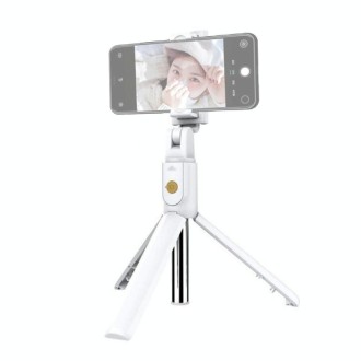 K07 Bluetooth 4.0 Mobile Phone Adjustable Bluetooth Selfie Stick Self-timer Pole Tripod (White)