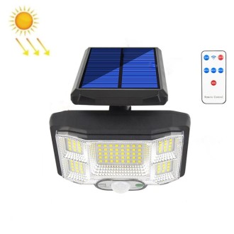 TG-TY085 Solar Outdoor Human Body Induction Wall Light Household Garden Waterproof Street Light wIth Remote Control, Spec: 96 LE