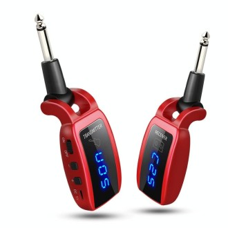 U12DX  6.35mm Jack Wireless Guitar Transmitter Receiver Rechargeable Adapter(Red)