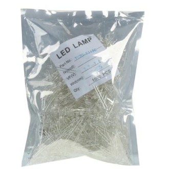 1000 PCS 3mm Water Clear LED Lamp(White Light)