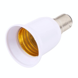 B15 to E27 Light Bulbs Adapter Converter (White)