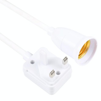 E27 Bulb Holder Flexible Extension Converter with Switch, UK Plug