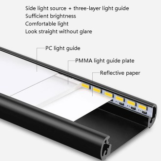 Intelligent Automatic Human Body Induction Wireless LED Lamp 80cm(Black + White Light)