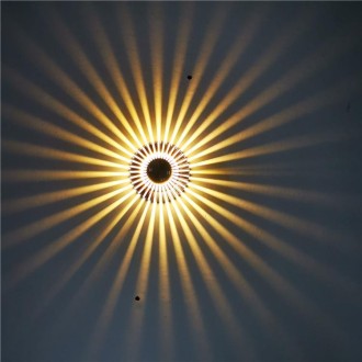 LED Aluminum Aisle Light Sunflower Corridor Lamp Decorative Light, Power source: Invisible Installation 3W(Warm White)