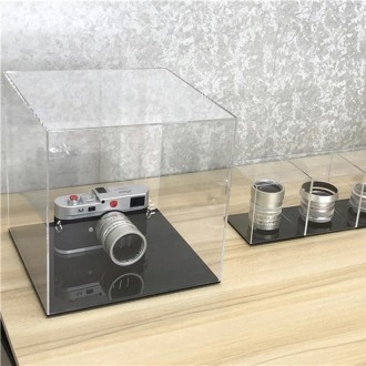 Large 24x24x24cm Clear Acrylic Camera Display Cover Plexiglass Display Case Countertop Box