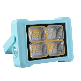 Solar Flood Light Portable Flashlight Emergency Work Light(Blue)