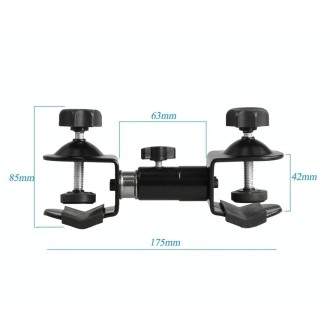 C-Type 2 in 1 Camera Umbrella Holder Clip Clamp Bracket Support for Tripod Light Stand Outdoor Photography