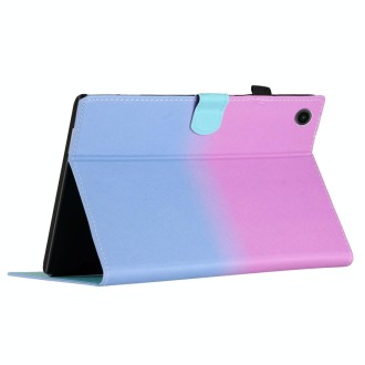 For Honor Pad 6 / X6 / Huawei MatePad T10 / T10S Stitching Gradient Leather Tablet Case(Purple Blue)