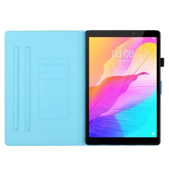 For Honor Pad 6 / X6 / Huawei MatePad T10 / T10S Stitching Gradient Leather Tablet Case(Purple Blue)