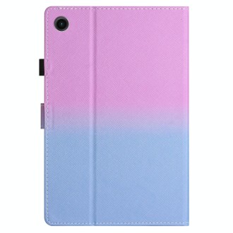 For Honor Pad 6 / X6 / Huawei MatePad T10 / T10S Stitching Gradient Leather Tablet Case(Purple Blue)