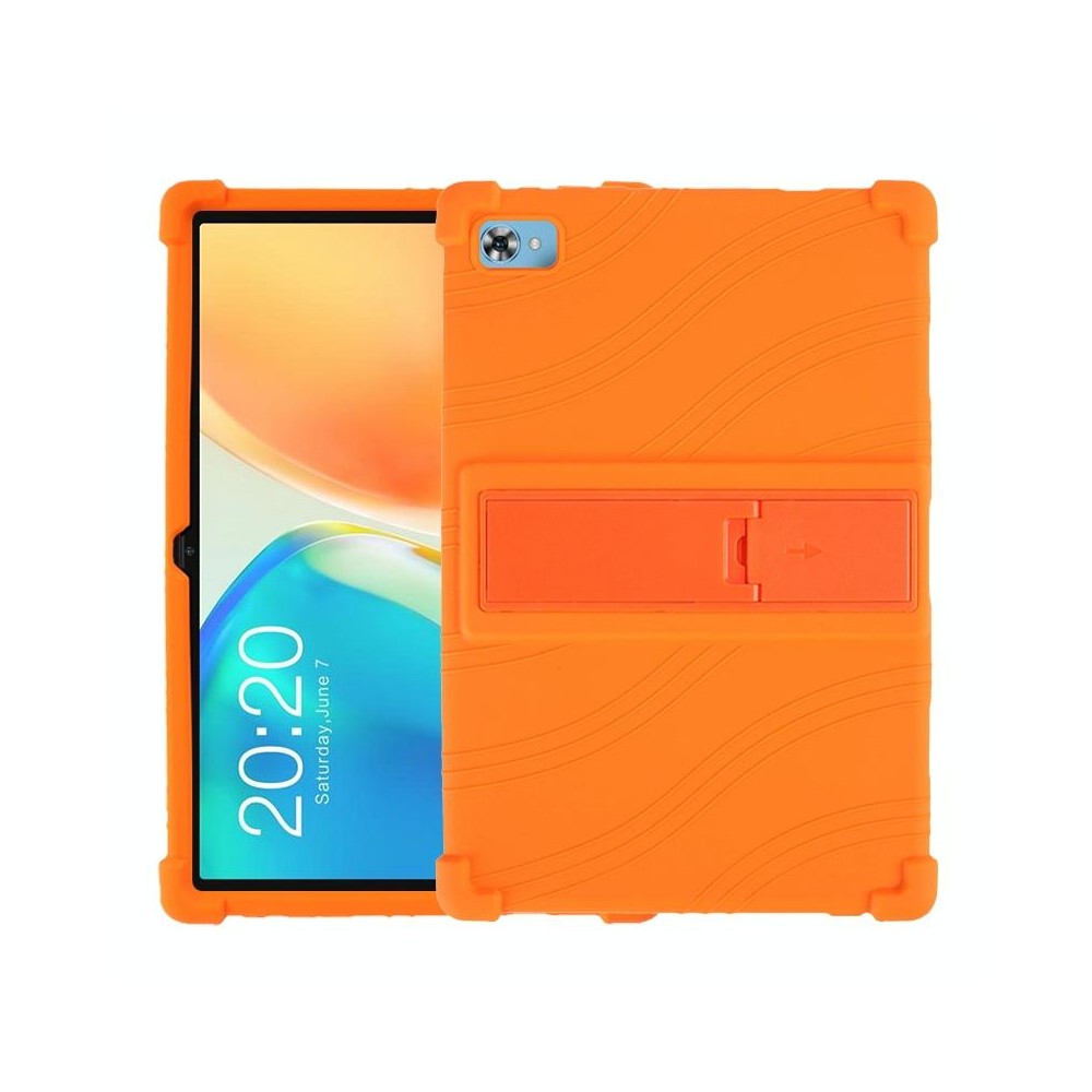 For Teclast M40 Plus Shockproof Silicone Tablet Protective Case with Holder(Orange)