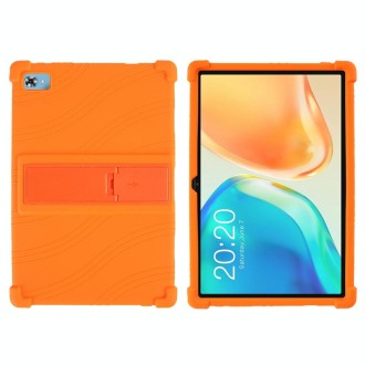 For Teclast M40 Plus Shockproof Silicone Tablet Protective Case with Holder(Orange)