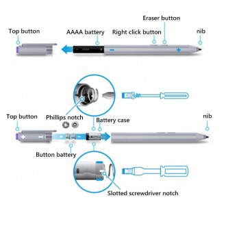 For Microsoft Surface Pro 6/5/4/3 Go Book Bluetooth 4.0 Stylus Pen