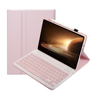 For OPPO Pad 2 11.61 inch 2023 OP13 Lambskin Texture Ultra-thin Detachable Bluetooth Keyboard Leather Case(Pink)