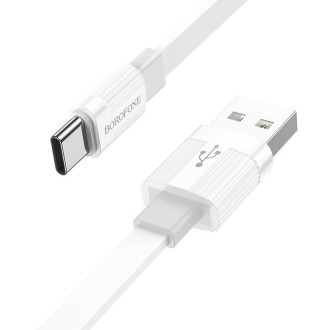 Borofone BX89 USB to Type-C Union 3A Charging Data Cable, Length:1m(White Gray)