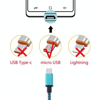 2m Woven Style Micro USB to USB 2.0 Data / Charger Cable(Orange)