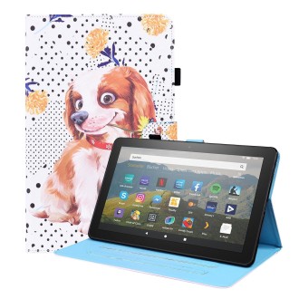 For Amazon Fire HD 8 2020 10th Gen Animal Pattern Horizontal Flip Leather Case with Holder & Card Slots & Photo Frame & Sleep / 