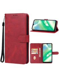 For Realme 10 5G Leather Phone Case(Red)