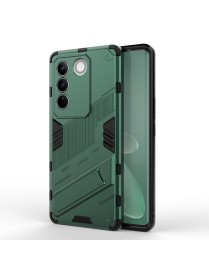 For vivo S16 Pro 5G Punk Armor 2 in 1 PC + TPU Shockproof Phone Case with Invisible Holder(Green)