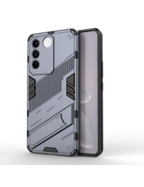 For vivo S16e 5G Punk Armor 2 in 1 PC + TPU Shockproof Phone Case with Invisible Holder(Grey)