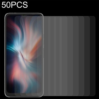 For UMIDIGI C1 Max 50 PCS 0.26mm 9H 2.5D Tempered Glass Film