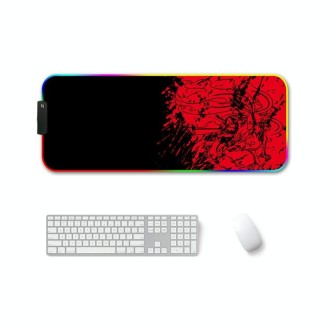 260x390x3mm F-01 Rubber Thermal Transfer RGB Luminous Non-Slip Mouse Pad(Red Fox)