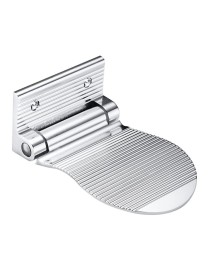 Wall Mounted Aluminium Alloy Bathroom Shower Foot Rest Footstool(Silver)