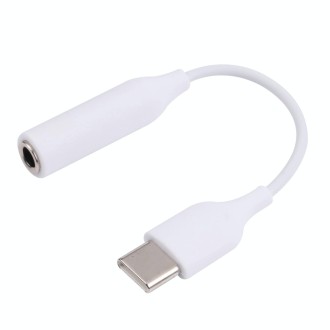 Type-C Male to 3.5mm Female Earphone Adapter Audio Adapter (White)