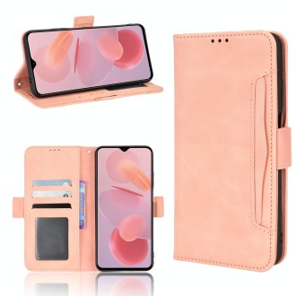 For Ulefone Note 12P Skin Feel Calf Pattern Leather Phone Case(Pink)