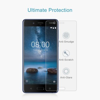 10 PCS 0.26mm 9H 2.5D Tempered Glass Film for Nokia 8