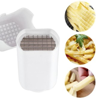 YG-PC01 44 Grid Potato Cutter Fast Stainless Steel Fries Cut With Cover(White)