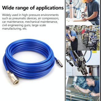 LAIZE High Pressure Flexible Polyurethane Pneumatic Tubing with Connector, Specification:12x8mm, 10m