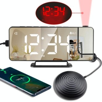 Mirror Projection Clock 2 Groups Alarm Mode with Vibrator(TS-9211)