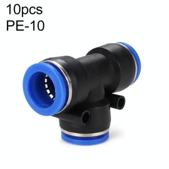 PE-10 LAIZE 10pcs PBT Plastic Tee Joint Pneumatic Quick Fitting Connector