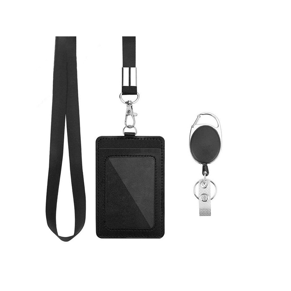 ZT-6330 3 in 1 PU Leather ID Card Retractable Buckle Halter Protective Case